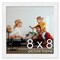 8x8 Solid Wood Picture Frame with UV-Resistant Acrylic & Acid-Free Backing, Available in 6 Finishes: Matte Black, Matte White, Metallic Bronze, Silver, Natural Wood Grain & Mahogany